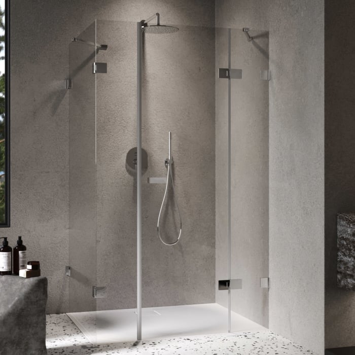 ALLUVION Imperium Schwingtür mit festem Segment, Nebenteil und Seitenwand 90-120 x 120-200 cm