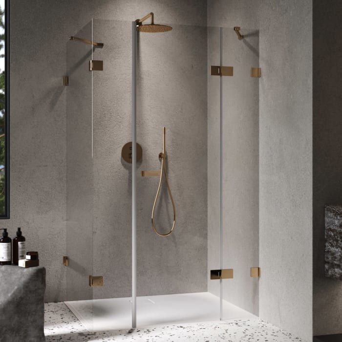 ALLUVION Imperium Schwingtür mit festem Segment, Nebenteil und Seitenwand 90-120 x 200,1-220 cm