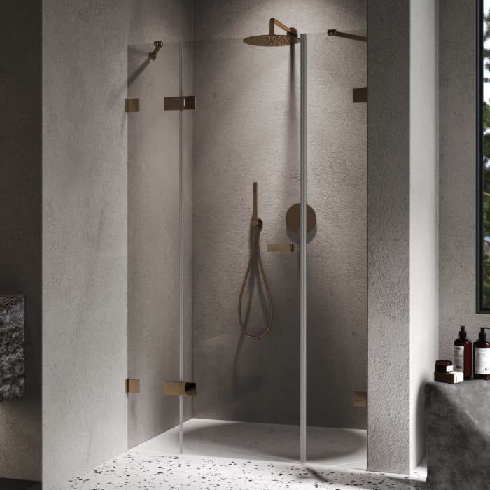 ALLUVION Imperium Schwingtür mit festem Segment und Nebenteil in Nische 110-150 x 200,1-220 cm