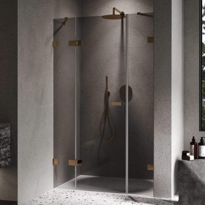 ALLUVION Imperium Schwingtür mit festem Segment und Nebenteil in Nische 110-150 x 200,1-220 cm