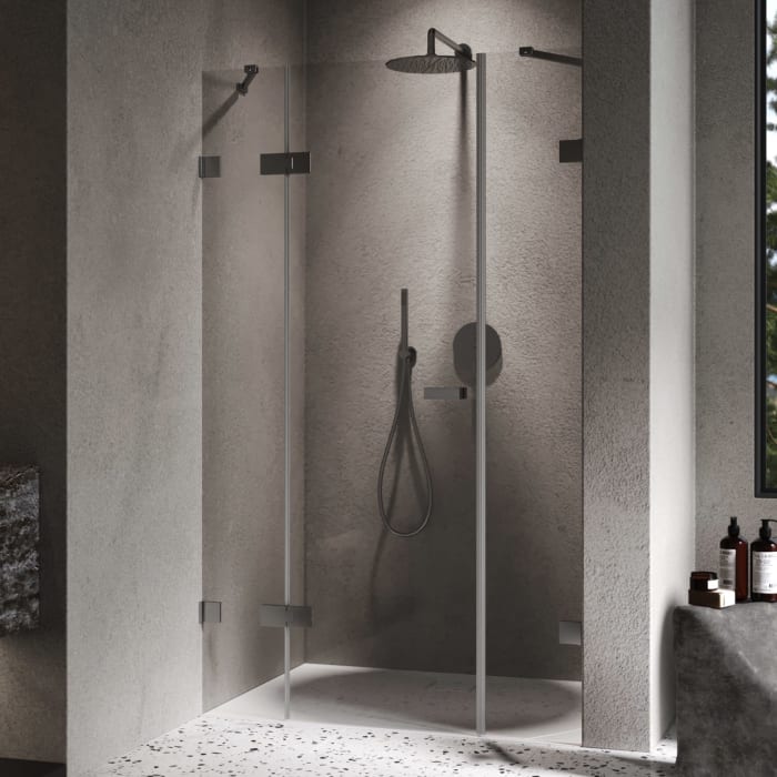 ALLUVION Imperium Schwingtür mit festem Segment und Nebenteil in Nische 110-150 x 200,1-220 cm