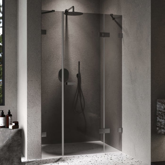 ALLUVION Imperium Schwingtür mit festem Segment und Nebenteil in Nische 150,1-330 x 120-200 cm