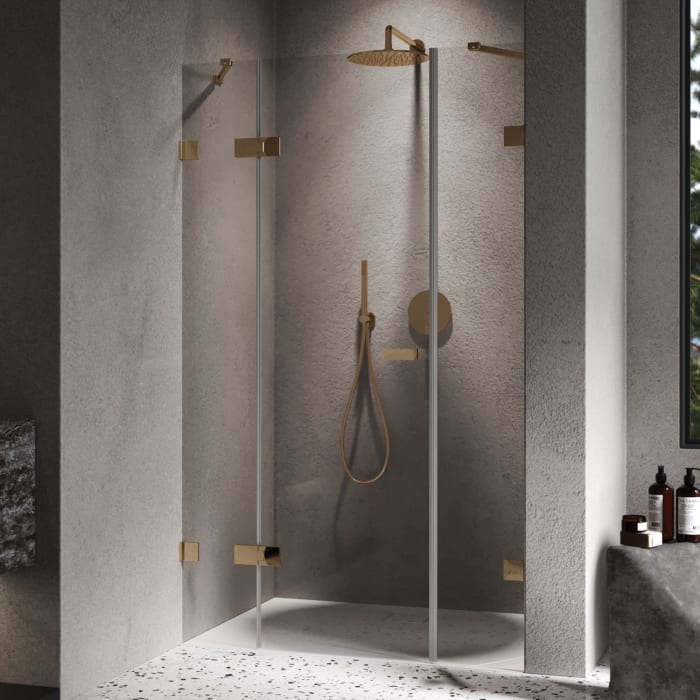 ALLUVION Imperium Schwingtür mit festem Segment und Nebenteil in Nische 110-150 x 200,1-220 cm