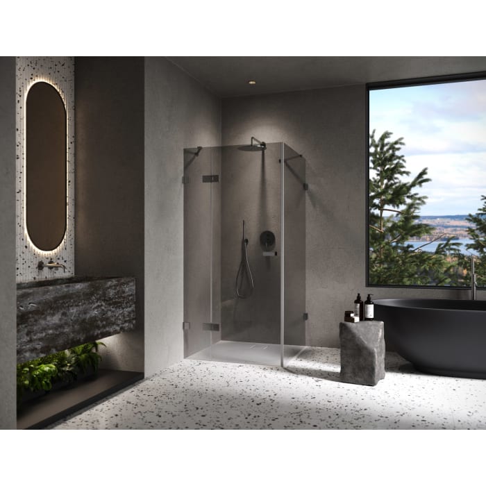 ALLUVION Imperium Schwingtür mit festem Segment und Seitenwand 70-120 x 200,1-220 cm