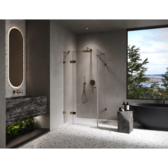 ALLUVION Imperium Schwingtür mit festem Segment und Seitenwand 120,1-150 x 200,1-220 cm