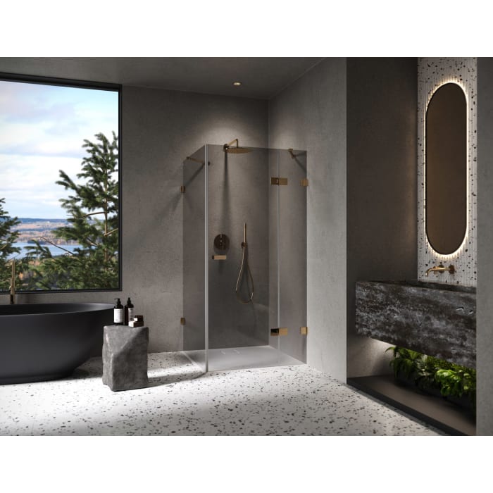 ALLUVION Imperium Schwingtür mit festem Segment und Seitenwand 70-120 x 120-200 cm