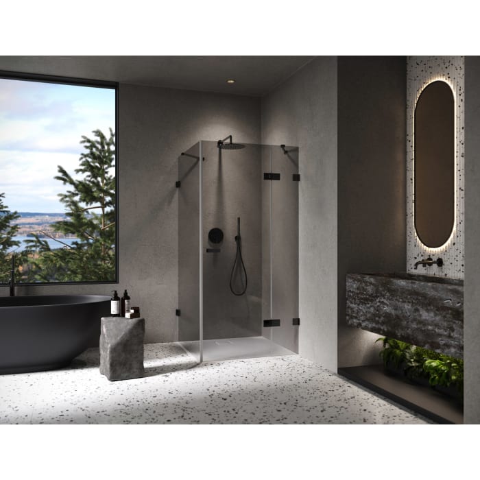 ALLUVION Imperium Schwingtür mit festem Segment und Seitenwand 70-120 x 200,1-220 cm