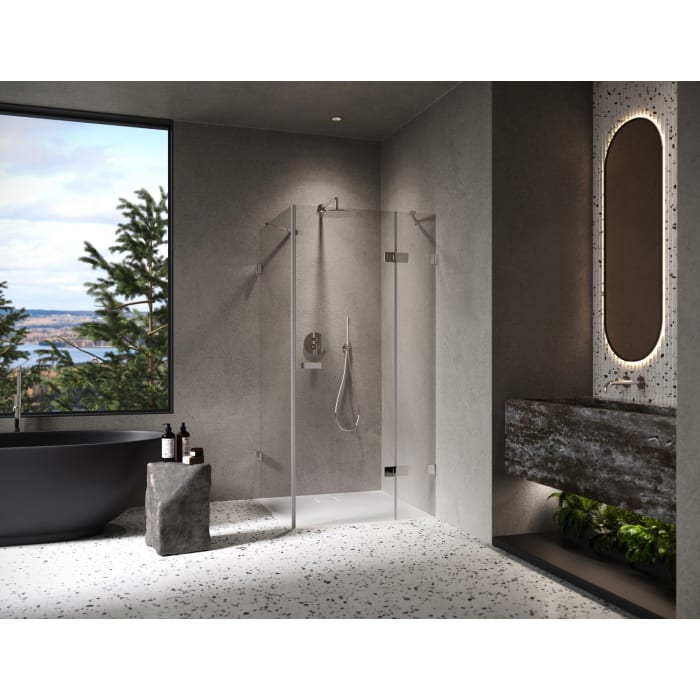 ALLUVION Imperium Schwingtür mit festem Segment und Seitenwand 70-120 x 120-200 cm