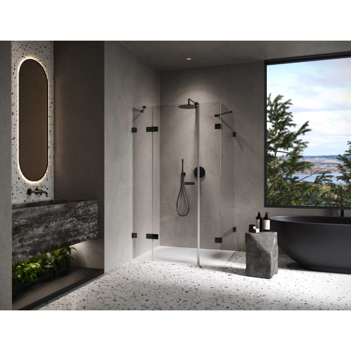 ALLUVION Imperium Schwingtür mit festem Segment, Nebenteil und Seitenwand 120,1-330 x 200,1-220 cm