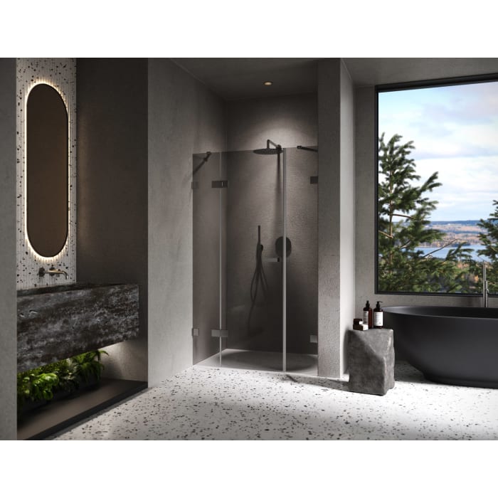 ALLUVION Imperium Schwingtür mit festem Segment und Nebenteil in Nische 110-150 x 120-200 cm