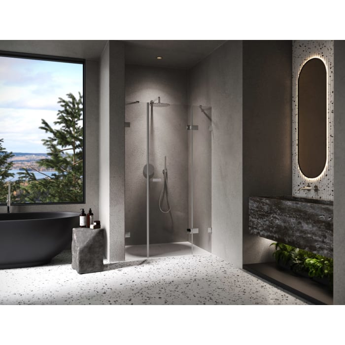 ALLUVION Imperium Schwingtür mit festem Segment und Nebenteil in Nische 110-150 x 120-200 cm