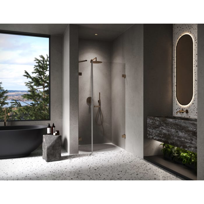 ALLUVION Imperium Schwingtür mit Nebenteil in Nische 70-120 x 120-200 cm