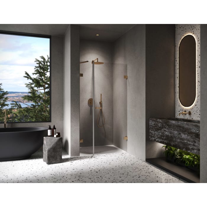 ALLUVION Imperium Schwingtür mit Nebenteil in Nische 70-120 x 200,1-220 cm