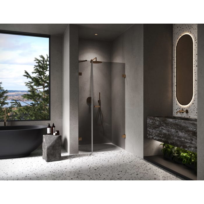 ALLUVION Imperium Schwingtür mit Nebenteil in Nische 120,1-270 x 200,1-220 cm