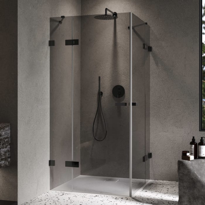 ALLUVION Imperium Schwingtüreckeinstieg mit festen Segmenten 70-120 x 200,1-220 cm