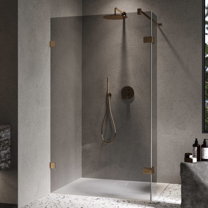 ALLUVION Imperium Walk-In Seitenwand mit beweglichem Segment 120,1-180 x 200,1-220 cm