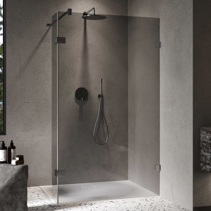 ALLUVION Imperium Walk-In Seitenwand mit beweglichem Segment 20-120 x 120-200 cm