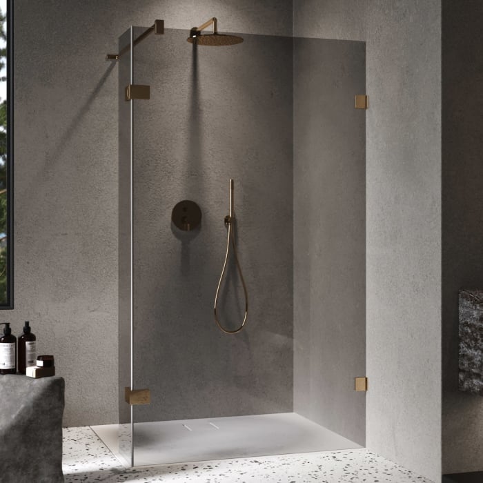 ALLUVION Imperium Walk-In Seitenwand mit beweglichem Segment 20-120 x 120-200 cm