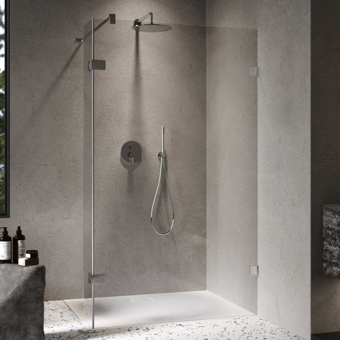 ALLUVION Imperium Walk-In Seitenwand mit beweglichem Segment 120,1-180 x 120-200 cm