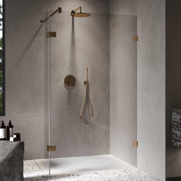 ALLUVION Imperium Walk-In Seitenwand mit beweglichem Segment 120,1-180 x 200,1-220 cm