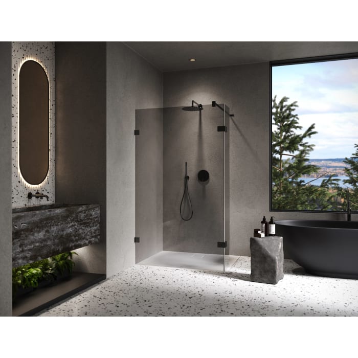 ALLUVION Imperium Walk-In Seitenwand mit beweglichem Segment 120,1-180 x 120-200 cm