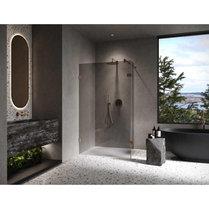 ALLUVION Imperium Walk-In Seitenwand mit beweglichem Segment 120,1-180 x 120-200 cm