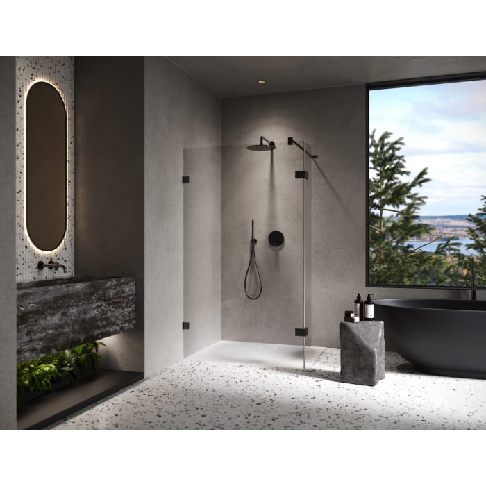 ALLUVION Imperium Walk-In Seitenwand mit beweglichem Segment 120,1-180 x 200,1-220 cm