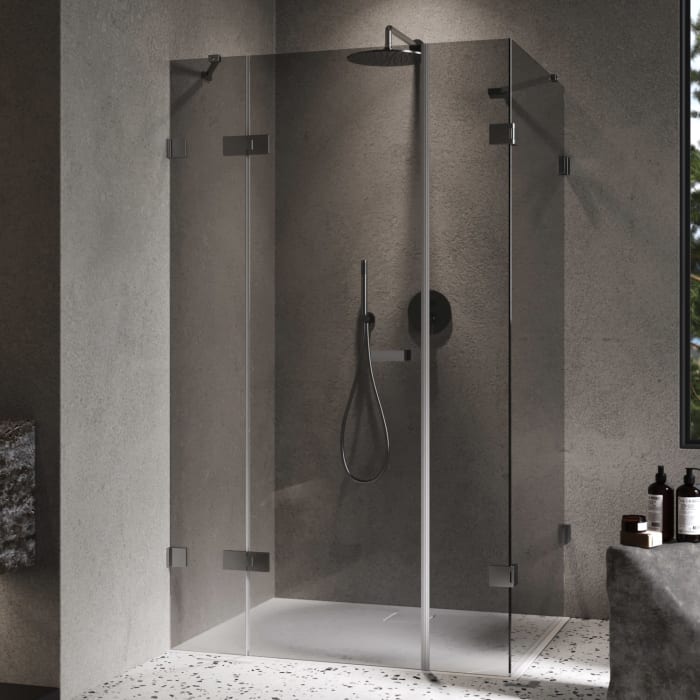 ALLUVION Imperium Schwingtür mit festem Segment, Nebenteil und Seitenwand 120,1-330 x 120-200 cm