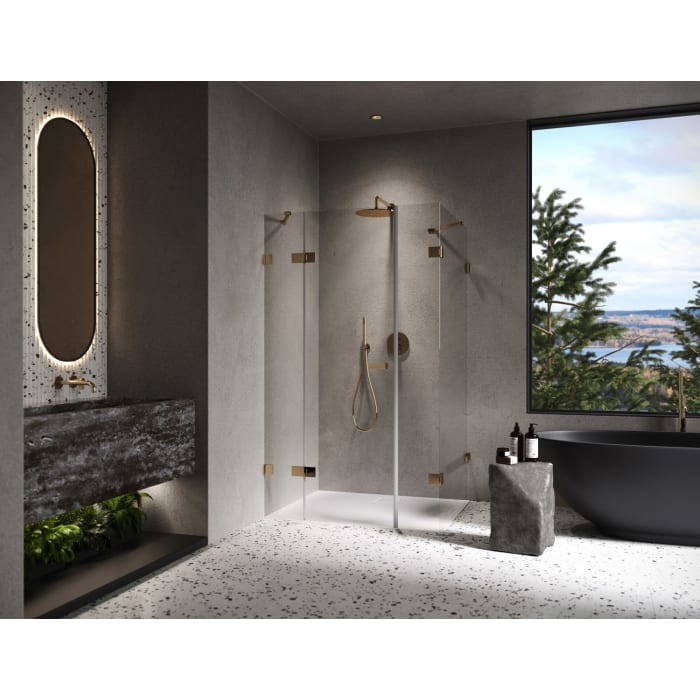 ALLUVION Imperium Schwingtür mit festem Segment, Nebenteil und Seitenwand 120,1-330 x 120-200 cm