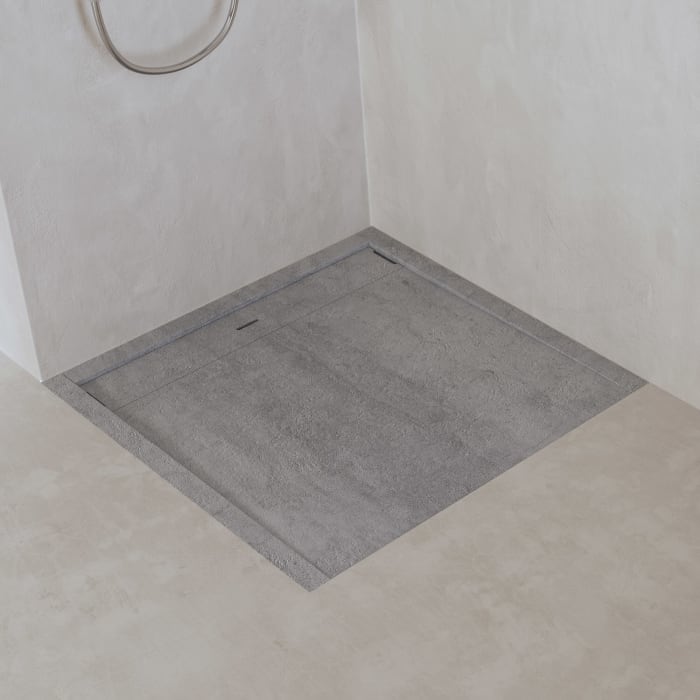 ALLUVION Zeus Duschwanne 100 x 100 cm, Feinsteinzeug Laminam®