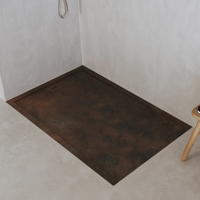 ALLUVION Zeus Duschwanne 120 x 90 cm, Feinsteinzeug Laminam®