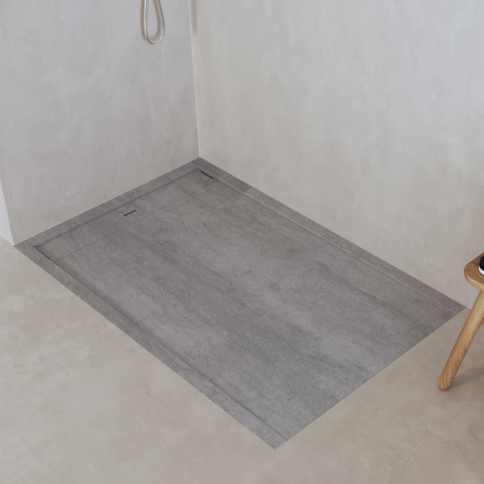 ALLUVION Zeus Duschwanne 120 x 90 cm, Feinsteinzeug Laminam®