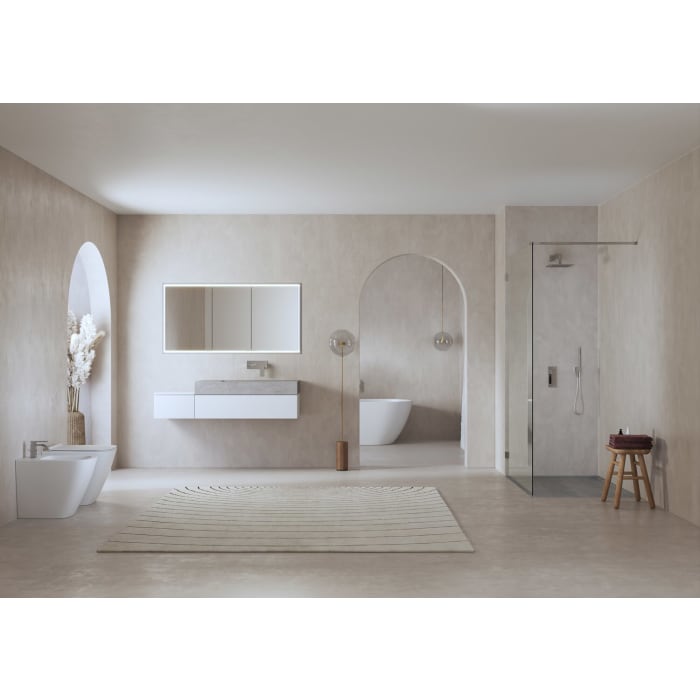 ALLUVION Zeus Duschwanne 180 x 90 cm, Feinsteinzeug Laminam®