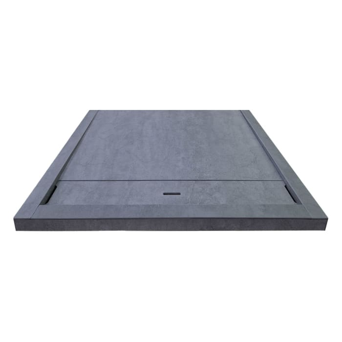 ALLUVION Zeus Duschwanne 80 x 80 cm, Feinsteinzeug Laminam®