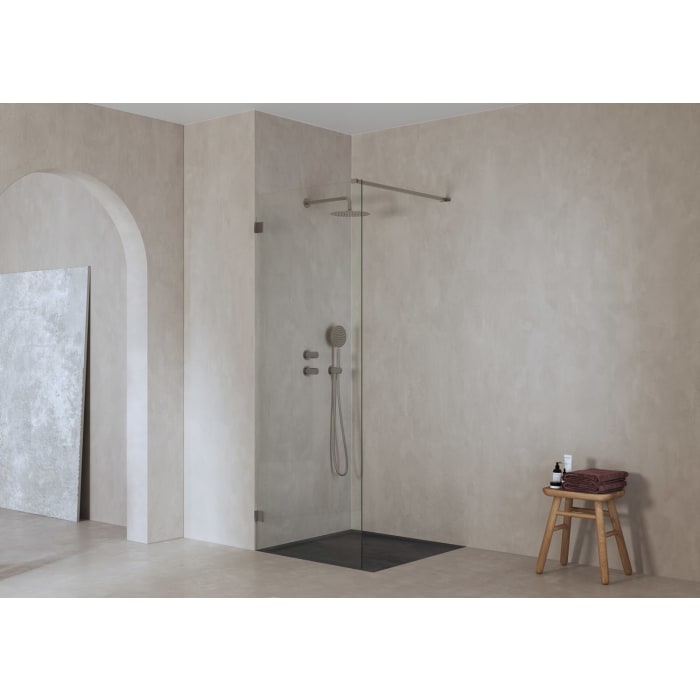 ALLUVION Zeus Duschwanne 80 x 80 cm, Feinsteinzeug Laminam®