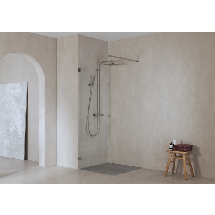 ALLUVION Zeus Duschwanne 80 x 80 cm, Feinsteinzeug Laminam®