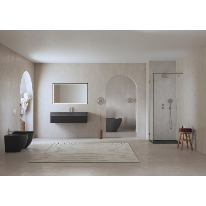 ALLUVION Zeus Duschwanne 80 x 80 cm, Feinsteinzeug Laminam®