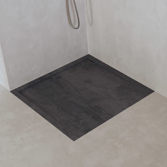 ALLUVION Zeus Duschwanne 90 x 90 cm, Feinsteinzeug Laminam®