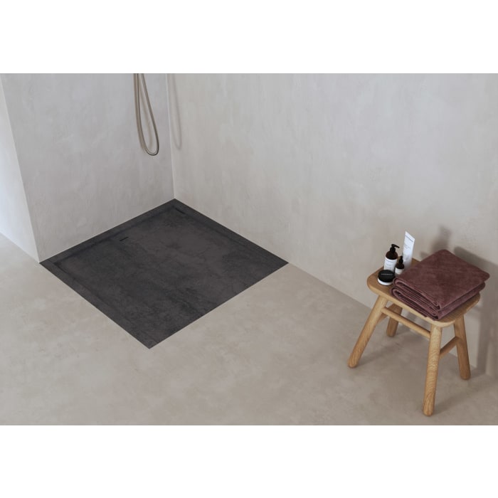 ALLUVION Zeus Duschwanne 90 x 90 cm, Feinsteinzeug Laminam®