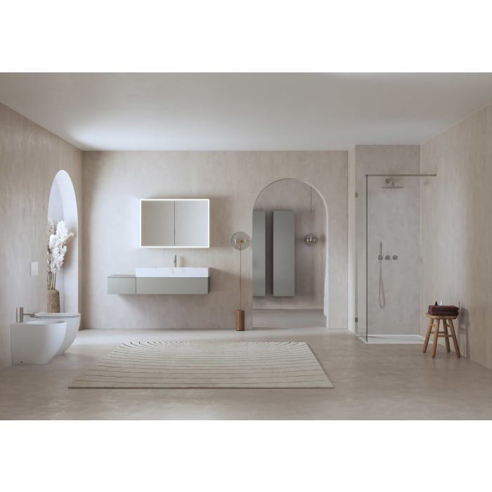 ALLUVION Zeus Duschwanne 90 x 90 cm, Feinsteinzeug Laminam®