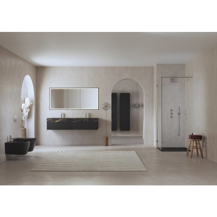 ALLUVION Zeus Duschwanne 90 x 90 cm, Feinsteinzeug Laminam®