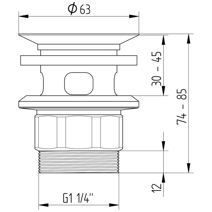 Avenarius Siebventil mit Überlauf