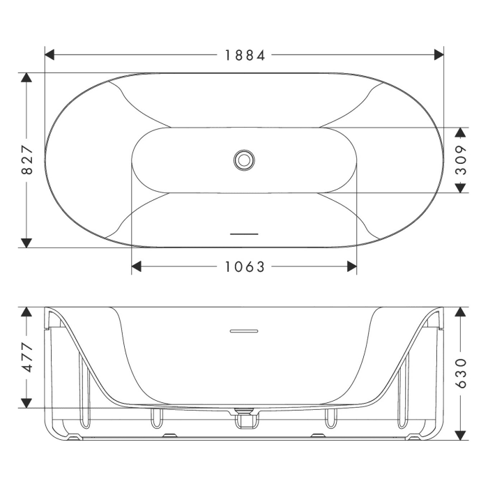 AXOR Suite Badewanne 1900/850