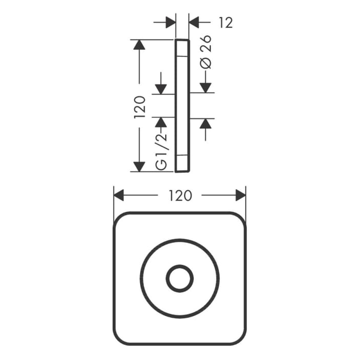 AXOR Citterio C Deckenrosette 120/120