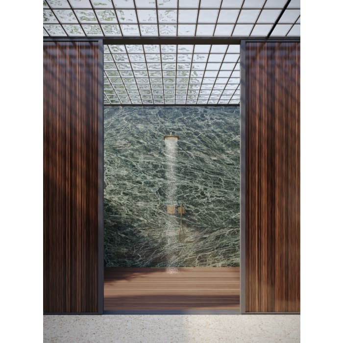 AXOR Citterio C Portereinheit 120/120 mit Stabhandbrause, 2 Strahlarten und Textilbrauseschlauch