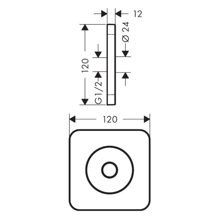 AXOR Citterio C Wandrosette 120/120