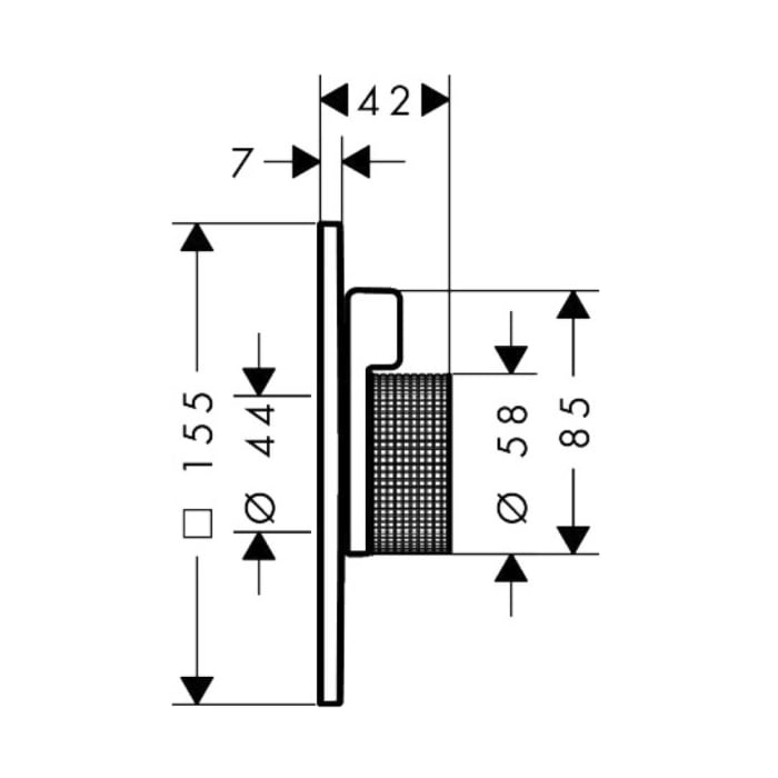 AXOR Citterio C Mischer Unterputz für 1 Funktion - Cubic cut