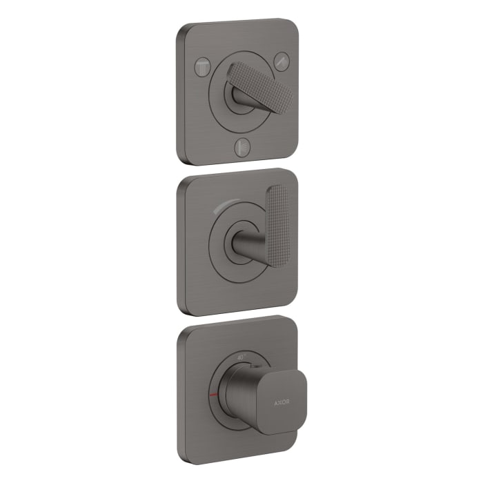 AXOR Citterio C Unterputz Thermostatmodul 380/120 mit Rosetten, für 3 Funktionen - Cubic cut