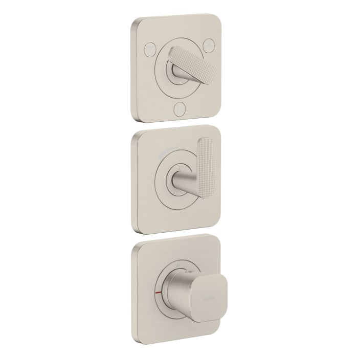 AXOR Citterio C Unterputz Thermostatmodul 380/120 mit Rosetten, für 3 Funktionen - Cubic cut