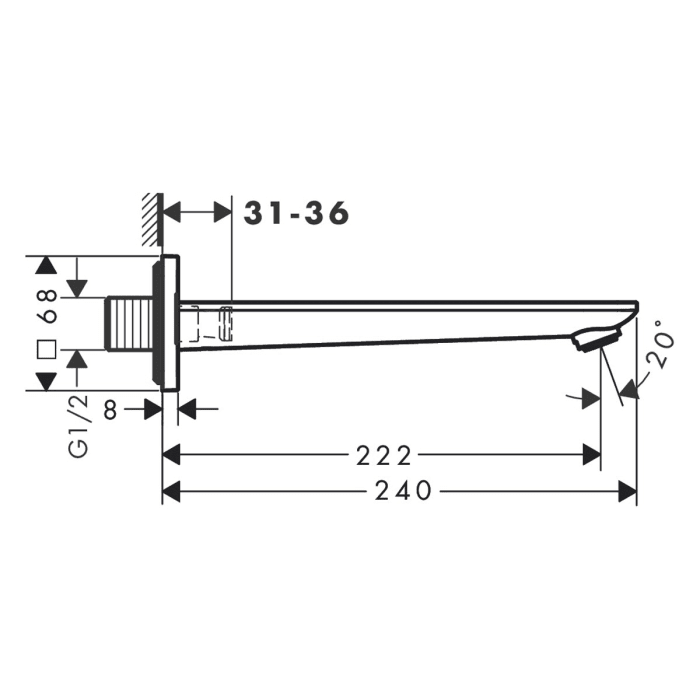 AXOR Citterio C Wanneneinlauf